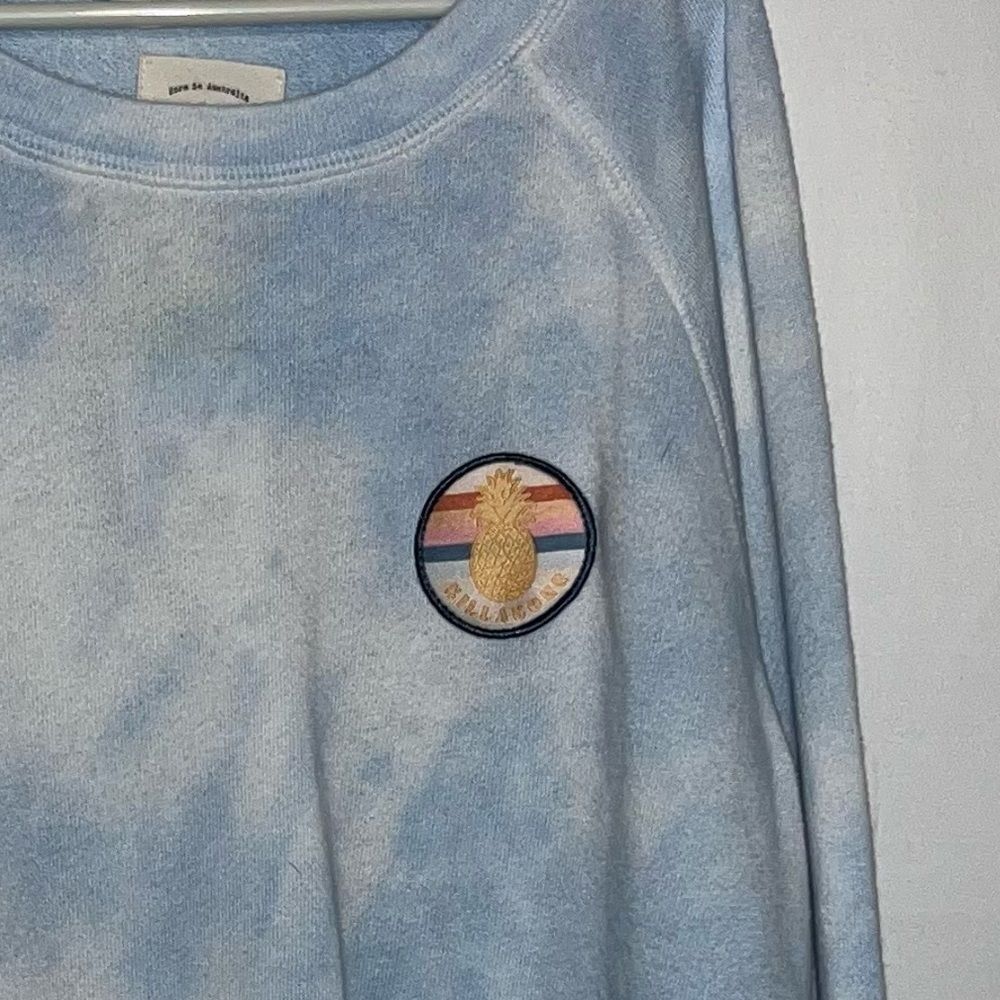 Billabong Blue Tie Dye Pineapple Patch Sweatshirt - Picture 3 of 6